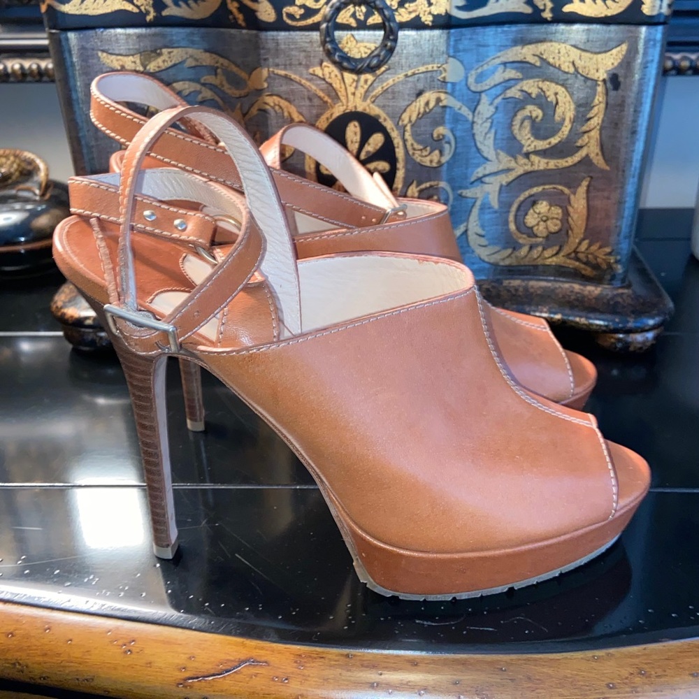 Jimmy Choo Leather Ankle Strap Heels